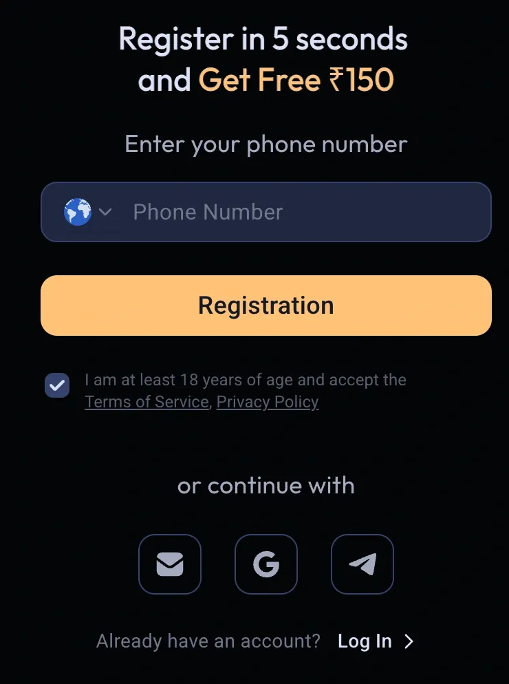 BDG-GAME Registration